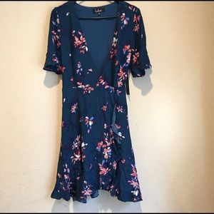 Lulus floral wrap dress new with tags!